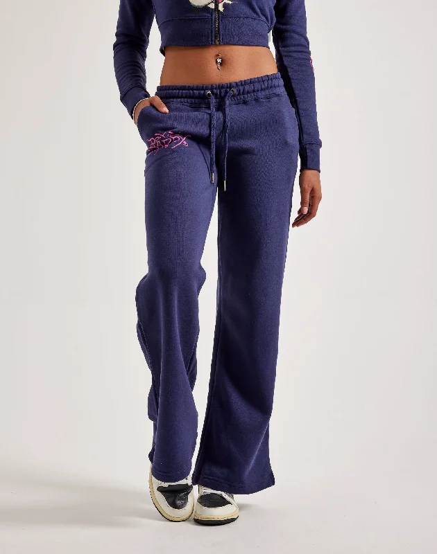 Ed Hardy Eagle Rose Fleece Pants Elegant Silk Pants