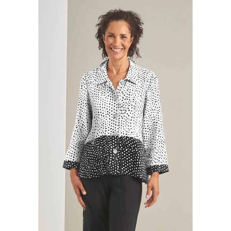 Women's Habitat Express Travel Dot Mix Jacket White Fleece Fabric Down Fabric Feather Fabric