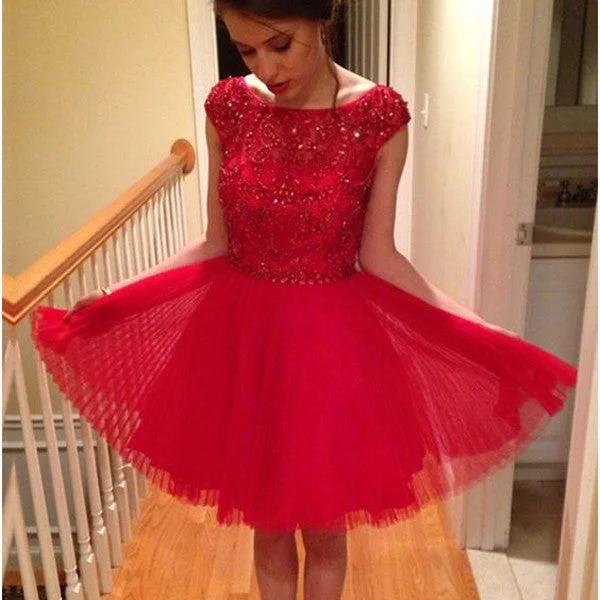 2017 Blush red modest sparkly with sleeve freshman casual homecoming prom dress,BD00105 Tunics Long Elegant