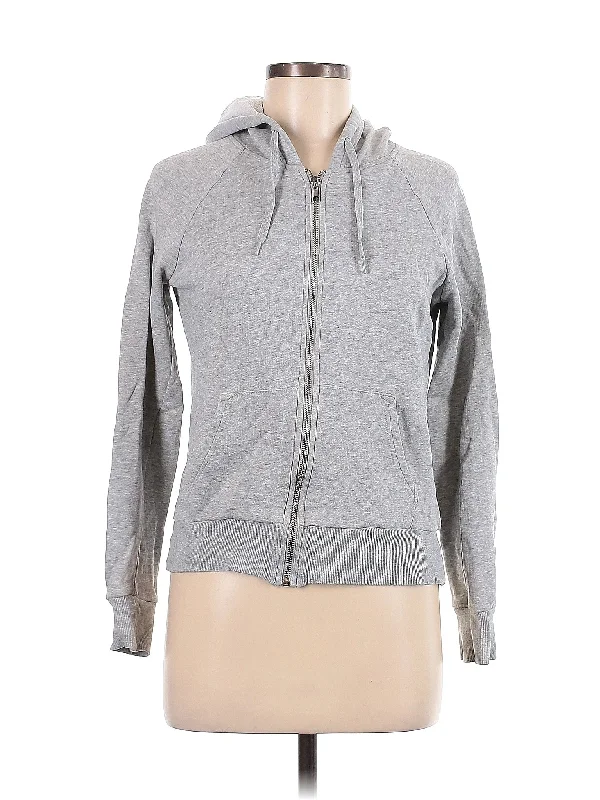 Zip Up Hoodie Hoodie with Batwing Sleeves Loose Dramatic