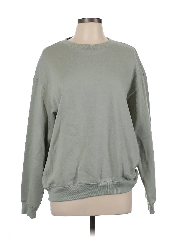 Sweatshirt Hoodie with Ribbed Neckline Snug Warm