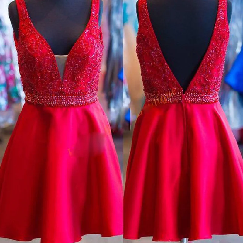 Blush red simple open backs charming for teens formal homecoming prom dresses,BD00170 Tunics Spring floral