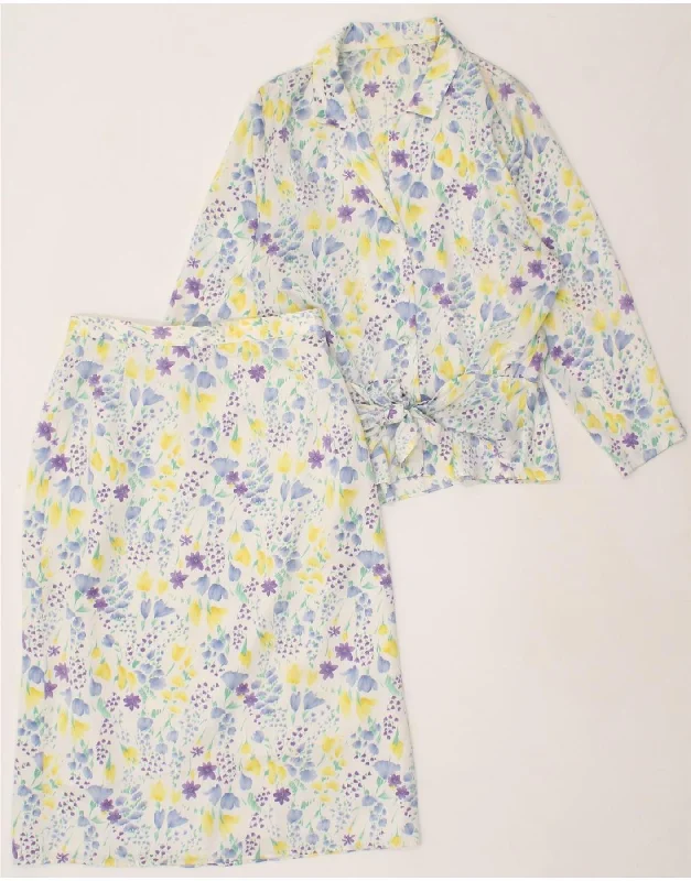 ST MICHAEL Womens 2 Piece Skirt Set UK 14 Medium W29  Multicoloured Floral denim skirt fashionable