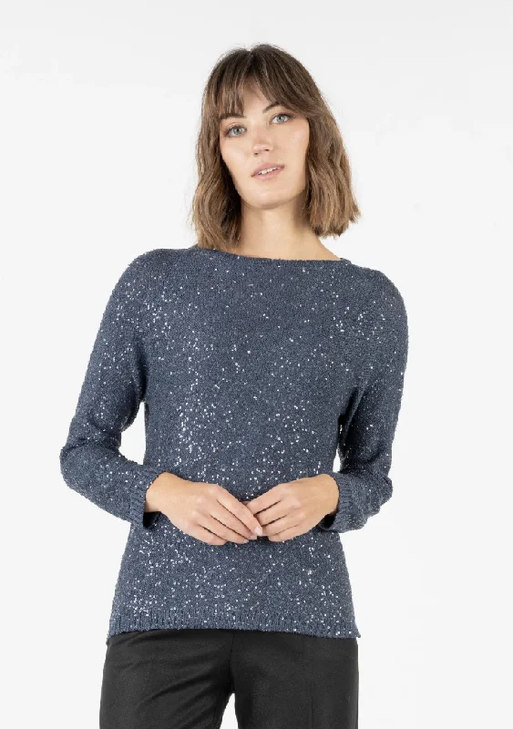 News Long Sleeve Sweater Polka Dot Checkered Tartan