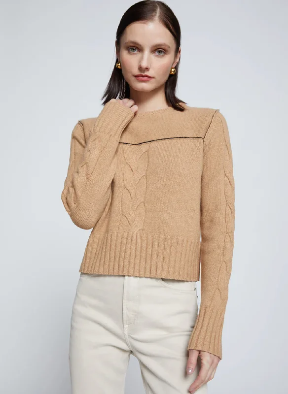 The Marlon Cable Knit Sweater Fleece Sweater Nylon Polyester
