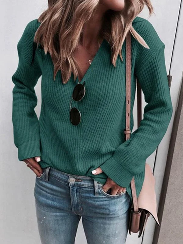 Casual V-Neck Sweater for Women Casual Formal Business