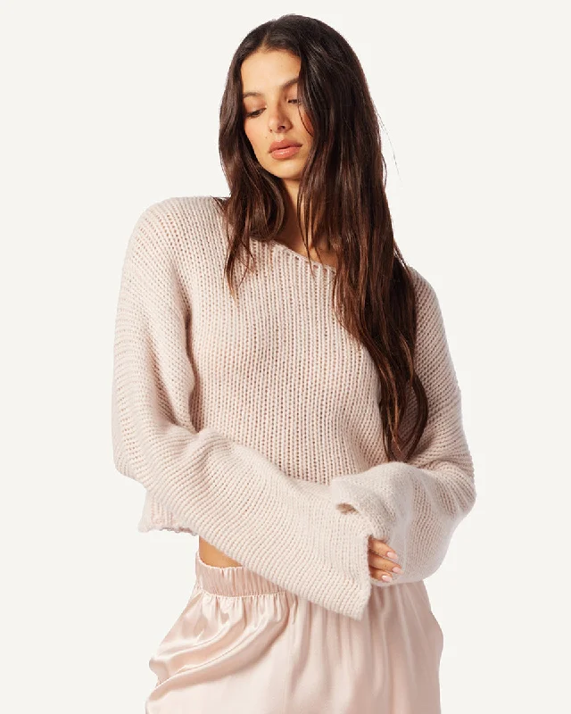 Navi Open Knit Sweater Bright Pastel Dark