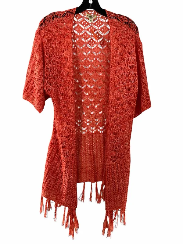 Unknown Brand Size M Orange Sweater Toggled Drawstring Belted