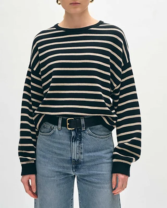 Cotton Linen Drop Shoulder Sweater Fitted Slim Tailored