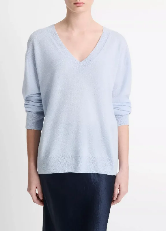 Cashmere-Silk Deep V-Neck Sweater Wool Sweater Cotton Sweater Cashmere Sweater