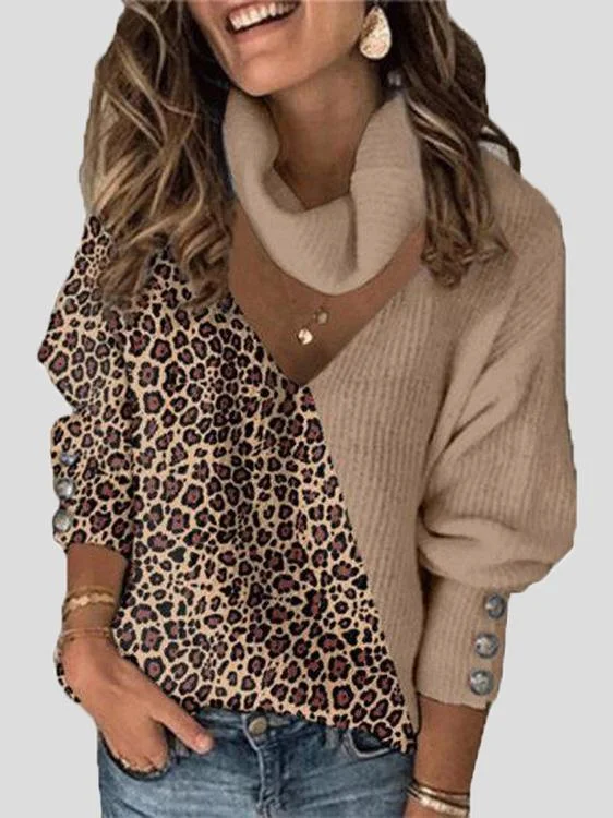 Women's Knitted Sweater with Lace and Button Accent Transparent Opaque Sheer