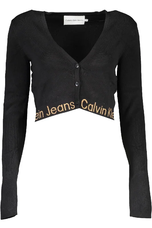 Black Lyocell Women Sweater Glossy Satin Silk