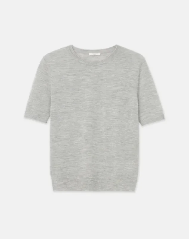 Short Sleeve Cashmere Crewneck Sweater Hooded Sweater Collared Sweater Shawl Collar