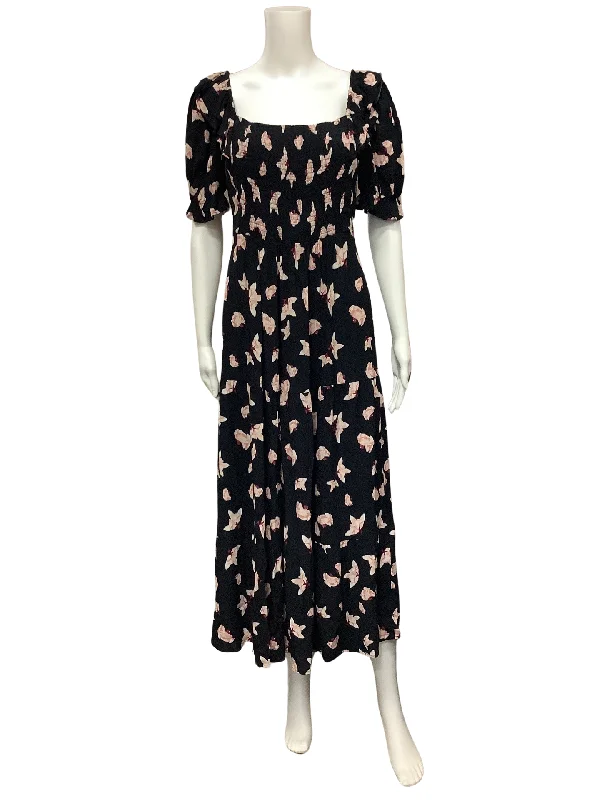 BA&SH Women's Dress Floral Print Maxi Elastic Chest Size: L