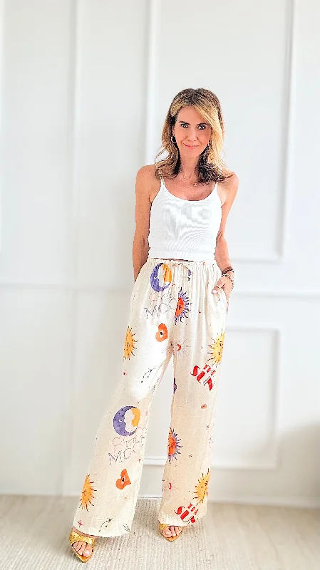 Sun , Moon + Stars Italian Pant