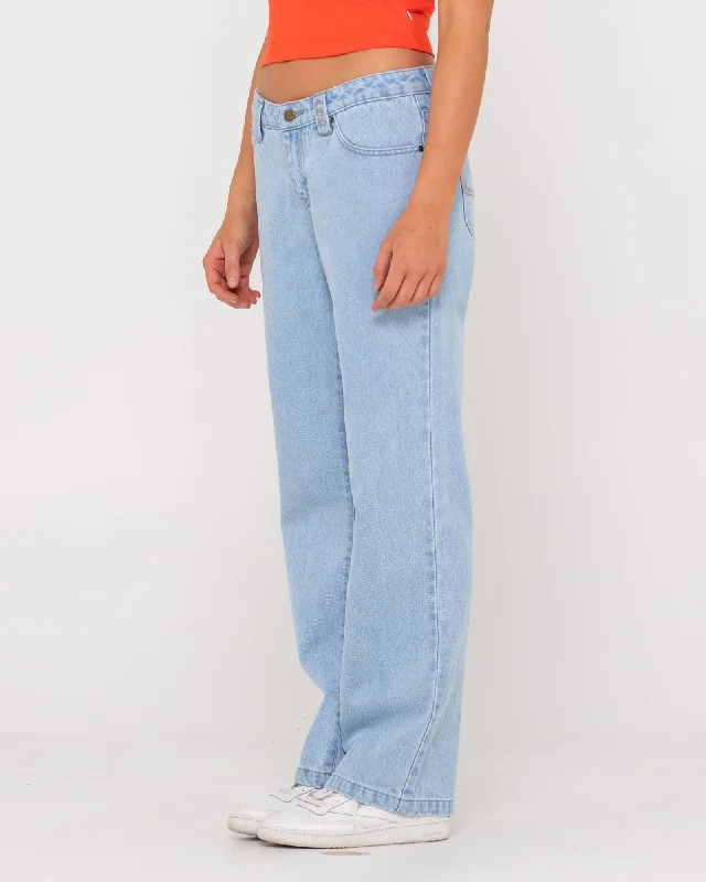 Super Low Rise Straight Leg Denim Jean