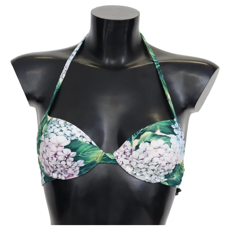 Dolce & Gabbana Chic Floral Bikini Top - Summer Swimwear Delight