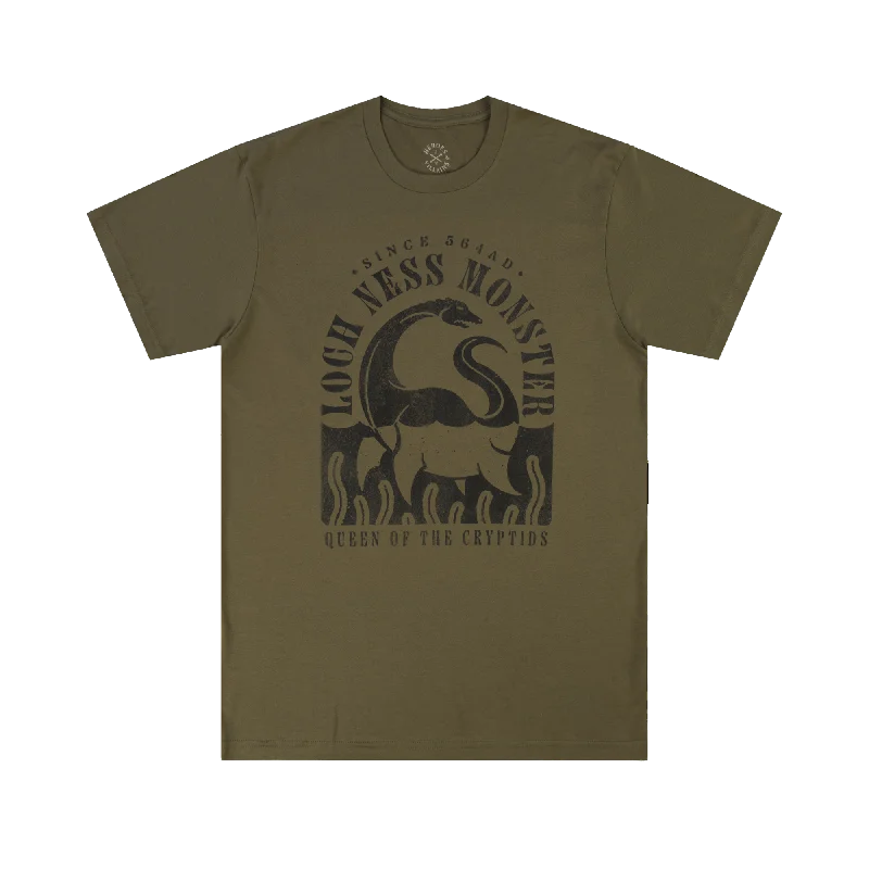 Loch Ness Monster Olive Tee