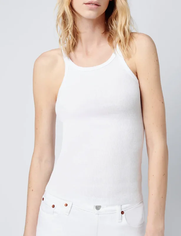 Ribbed Tank, Optic White