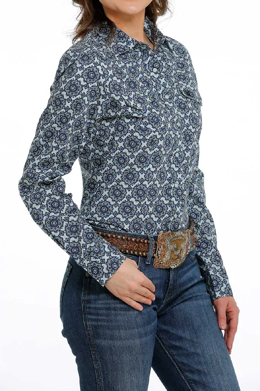 Women's Cinch Button Down Shirt #MSW9201037