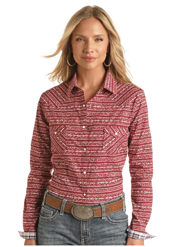 Women's Rough Stock Snap Front Shirt #RSWSOSRZD5