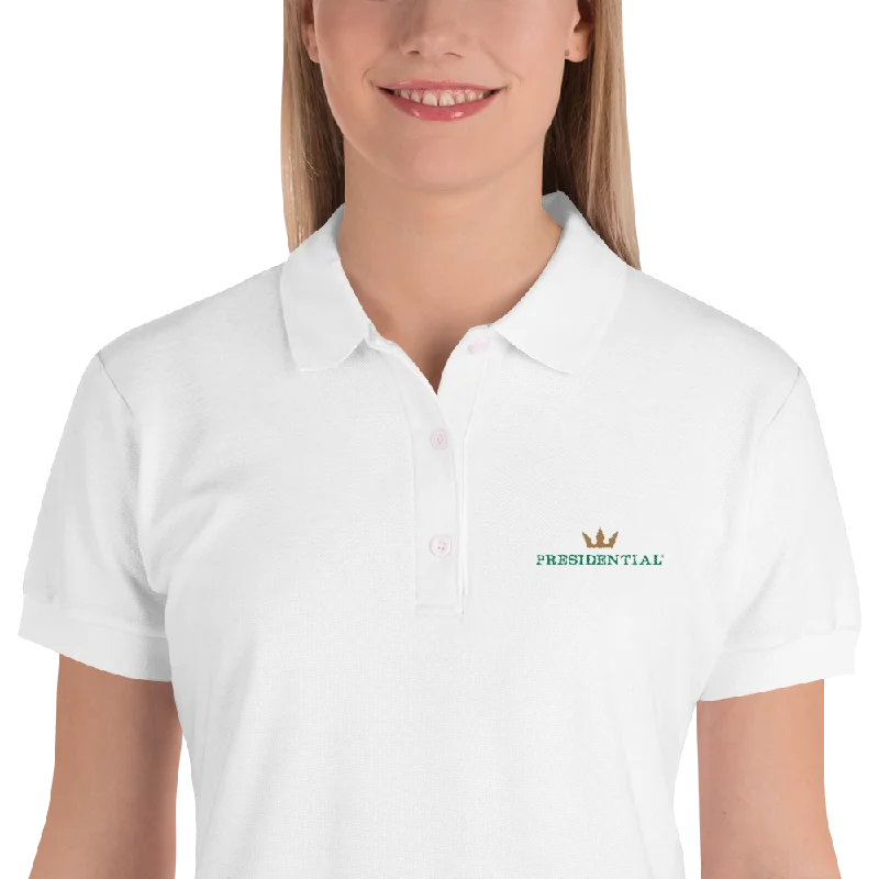 Presidential Crown  Women's Premium Polo Shirt Gildan 82800L Embroidered