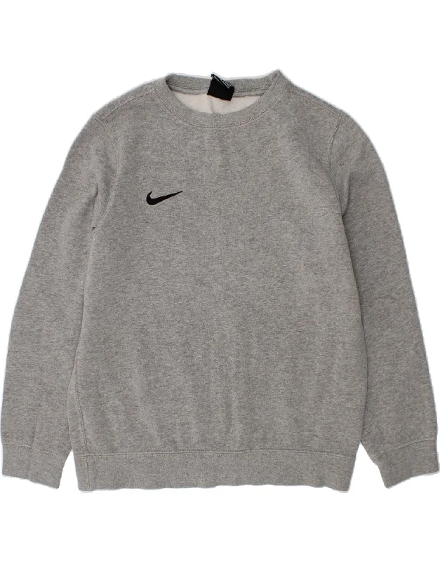 NIKE Boys Sweatshirt Jumper 10-11 Years Medium  Grey Cotton