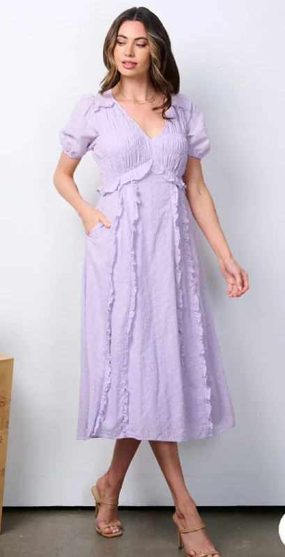 Bessie Dress in Lavender- Misses (M-L)