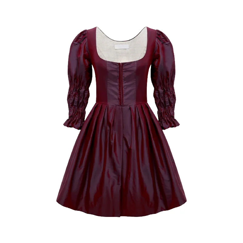 Carolina Dress in Bordeaux
