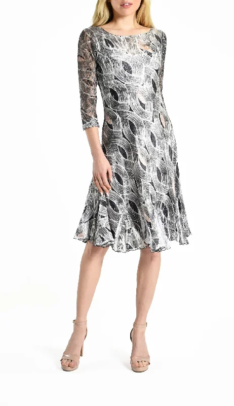Illusion Lace Neck Dress