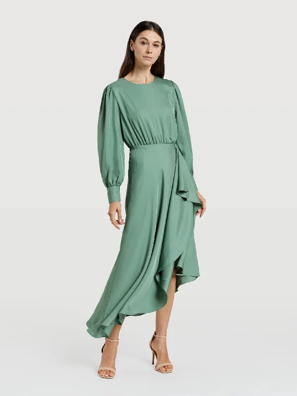 Dress with asymmetric hemline