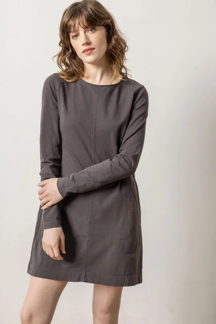Front Seam Crewneck Dress | Iron