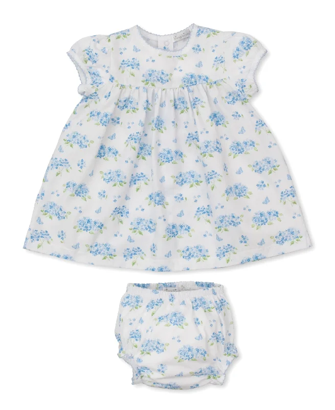 Heavenly Hydrangeas Blue Woven Dress Set