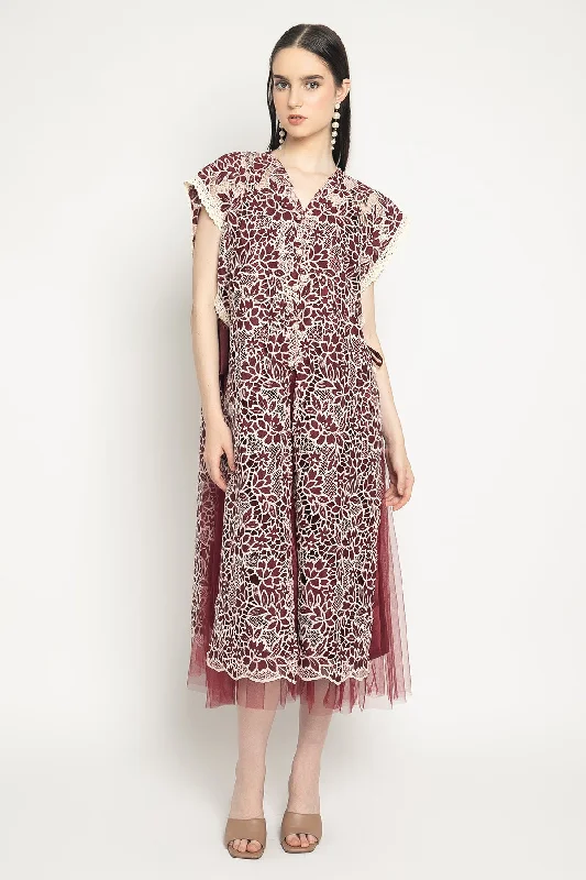 Avery Dress in Deep Red