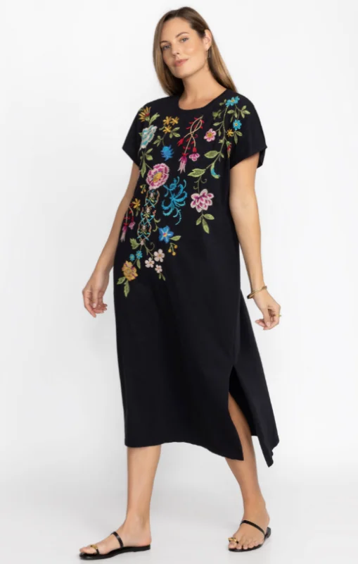 Johnny Was - SHERI RELAXED KNIT DRESS - Black - last one