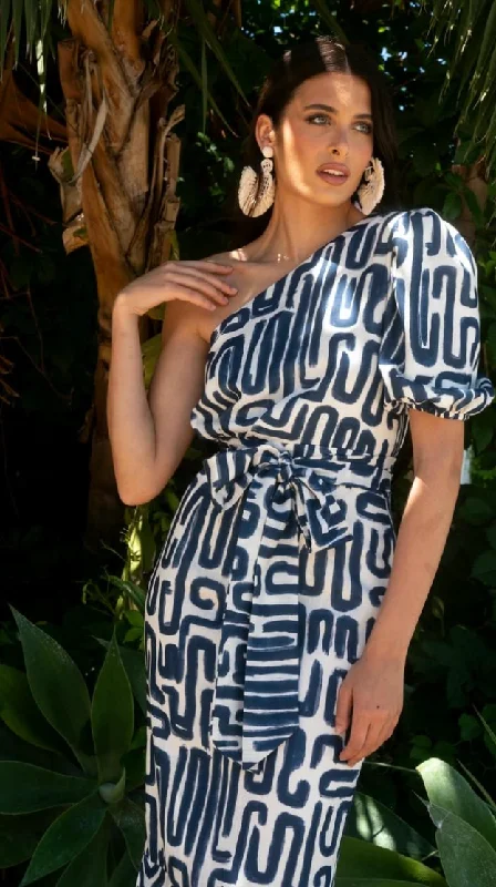 Maya Navy/White Dress