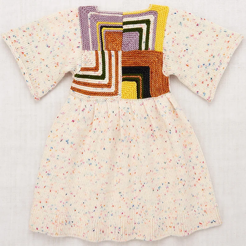 Mitered Square Dress in Lollipop Confetti by Misha & Puff