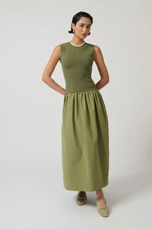 ONTE - ROCIO KHAKI DRESS