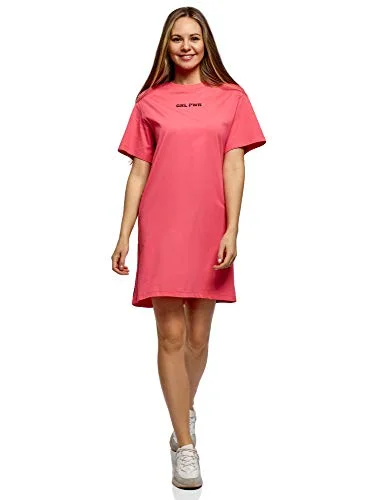 oodji Ultra Women's Relaxed-Fit Cotton Dress