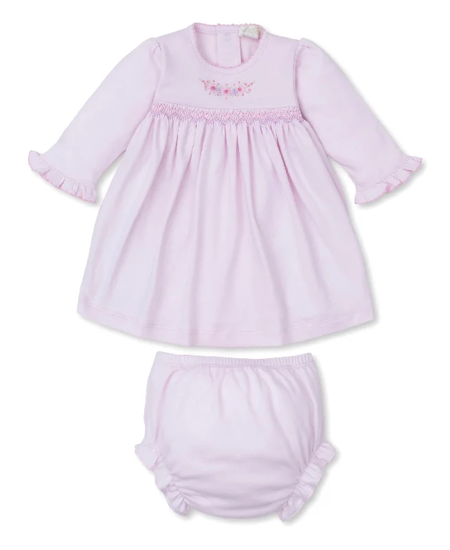 Premier Fall Swag Pink Hand Emb. Dress Set