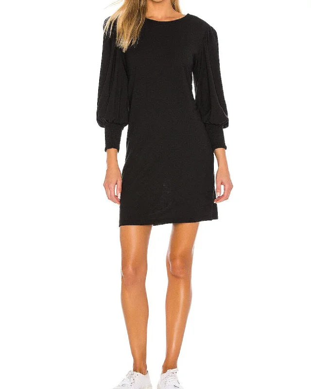 Puff Sleeve Cotton Dress
