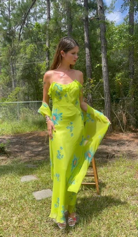 Rare vintage beaded gown with sash