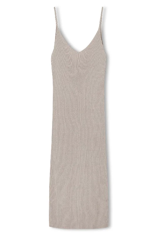Rib Knit Dress - Husk