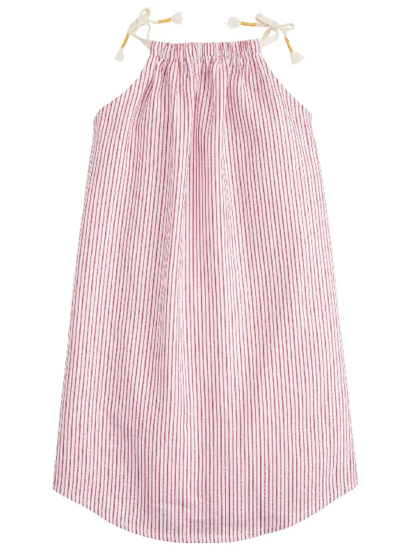 Sloop Dress - Red Sparkle Seersucker